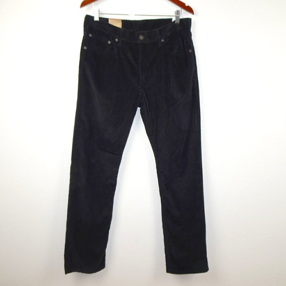 Levi's Corduroy Jeans Women's Size 30x30 Black High Rise Straight Leg